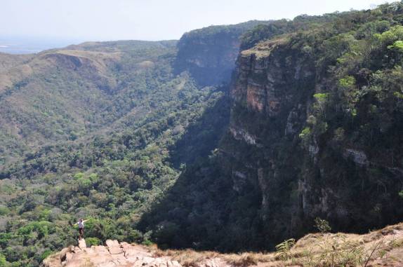 Admirando a grandiosidade da paisagem da Chapada dos Guimarães, no Mato Grosso